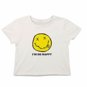 Nirvana I'm So Happy Cropped T-Shirt NWT
